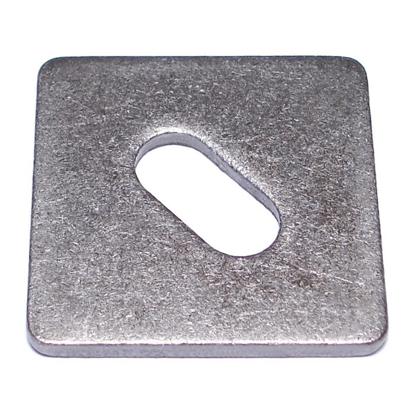 Midwest Fastener Square Washer, Fits Bolt Size 5/8 in Steel, Plain Finish, 60 PK 50262